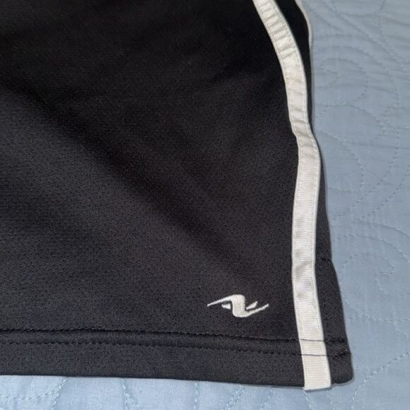 Athletic Works Ladies Black Shorts With White Stripes M - Picture 2 of 5